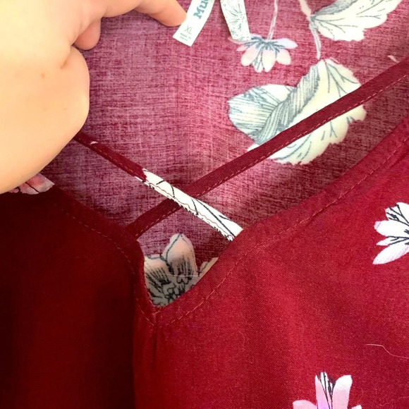 Mudd floral tie front crop top - Picture 4 of 5